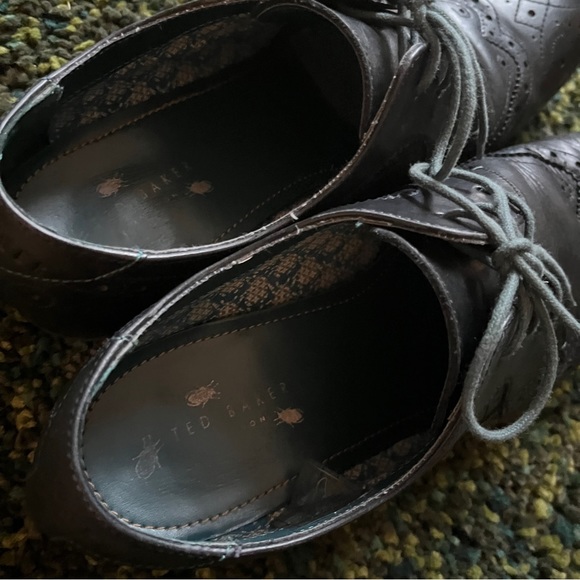 Ted Baker London Vineey Black Wingtip Shoes (9) - Picture 9 of 10